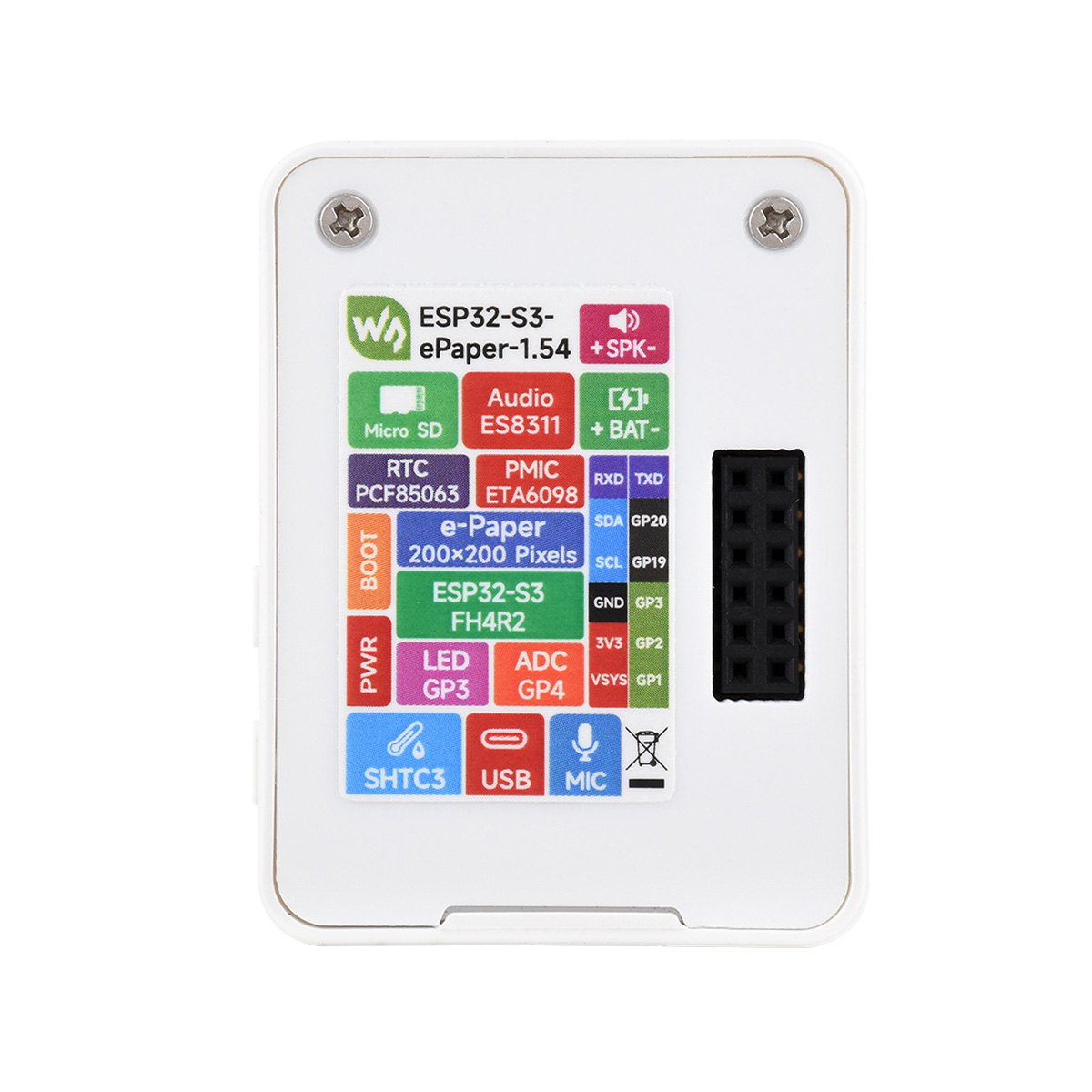 Waveshare ESP32-S3 1.54inch e- - Display Epaper 2.9 recension och pris