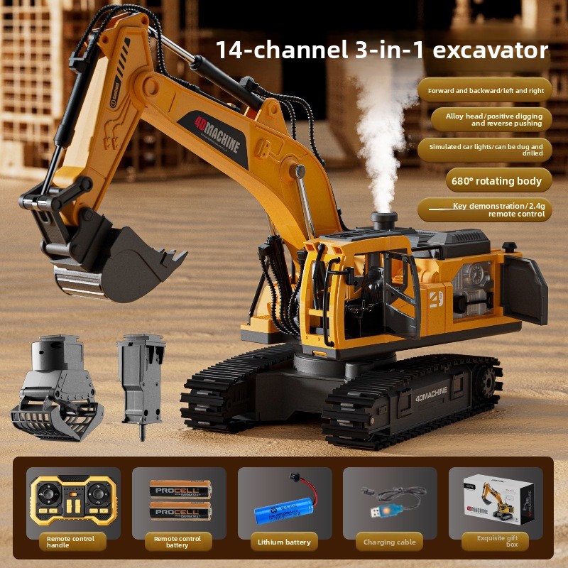 14CH 3-in-1 RC Alloy Excavator - Home Automation Tutorial recension och pris