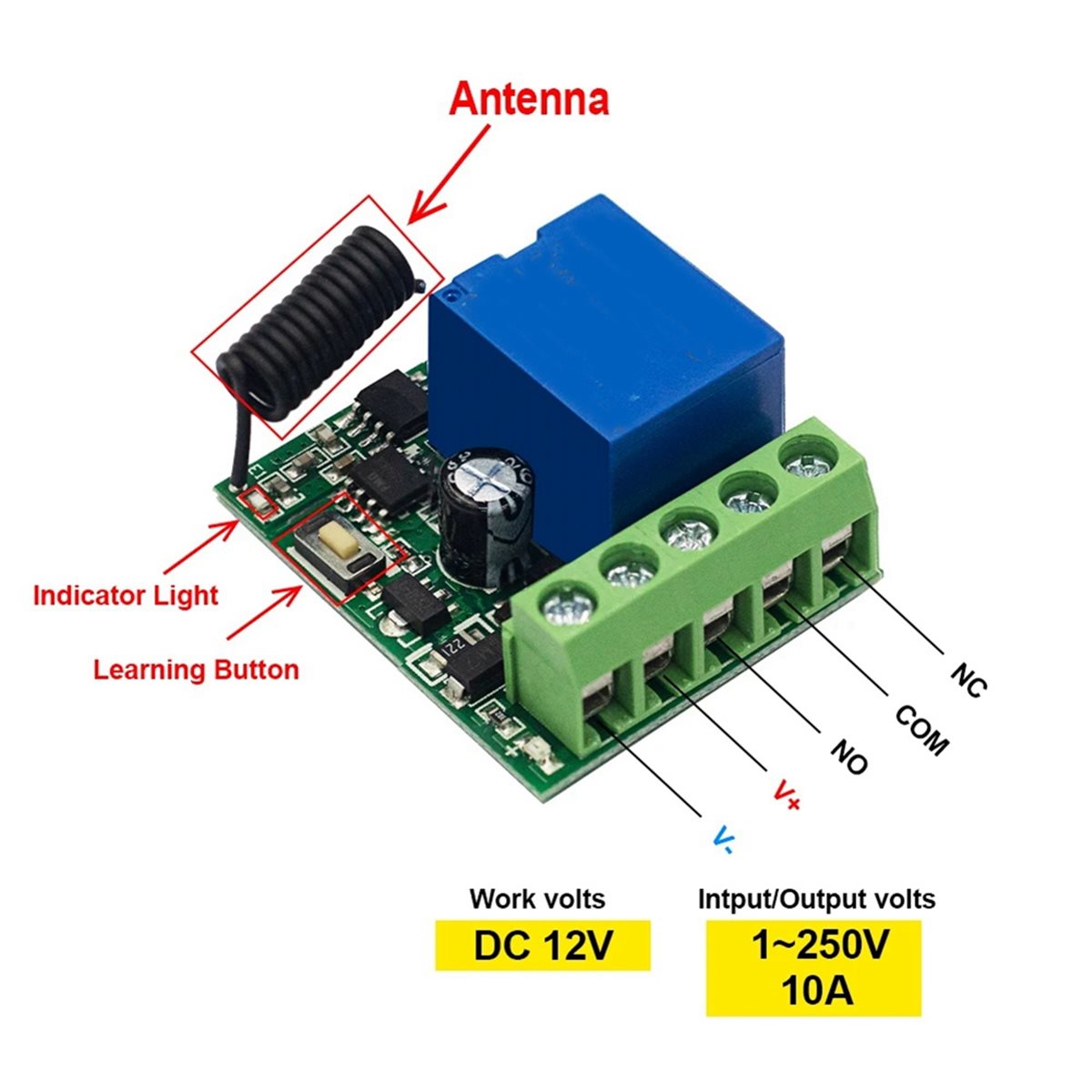 A72Z 433MHz Wireless Remote Co - 433Mhz Receiver Module recension och pris